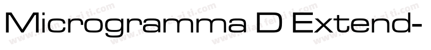 Microgramma D Extend字体转换